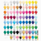 Qualatex Latex Balloons 86 Colors in solid , chrome and agate