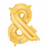 Gold 14 inch ampersand balloon