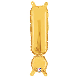 gold 14 inch exclamation point balloon