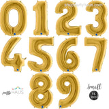 Letter A Script Balloons | Gold | Small 14 Inch