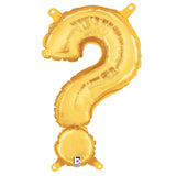 Betallic question mark balloon gold 14 inch