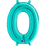 14 INCH | Teal Blue Number Balloons