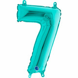 14 INCH | Teal Blue Number Balloons