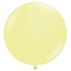 17 inch lemonade light yellow latex balloons by Tuftex