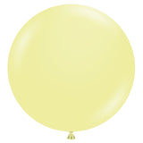 17 inch lemonade light yellow latex balloons by Tuftex