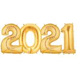 26 Inch Gold Foil 2021 Number Balloons 