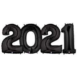 2021 Black Foil Number Balloons in 40 IN (100cm)