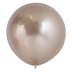 Champagne reflex latex balloons in round 24 inch size