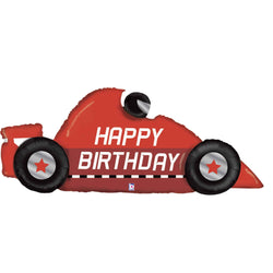 Red Birthday Race Car Balloon Betallic 25121