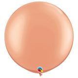 Rose Gold Metallic 30 IN (76cm) Round Latex Balloons