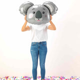 37 Inch cute koala bear foil balloon with smiley face!