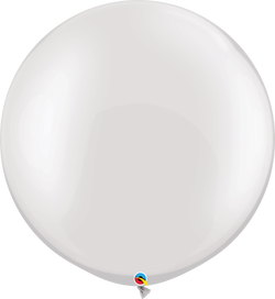 Pearl White 30 IN (76cm) Round Latex Balloons