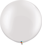 Pearl White 30 IN (76cm) Round Latex Balloons