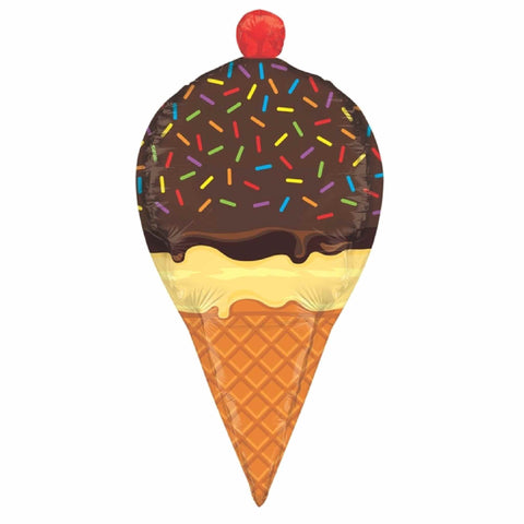 3D Dimensionals Sprinkles Ice Cream Cone Balloons with a cherry on top