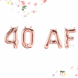 40 AF Balloons in Rose Gold