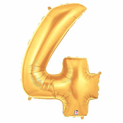 40 INCH Gold Number 4 Balloons (100cm)