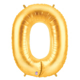 40 Inch Gold Number 0 Balloon