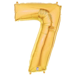 40 INCH Gold Number 7 Balloons (100cm)