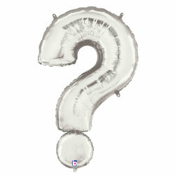 Question Mark Balloons | Silver | Large 40 Inch