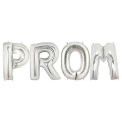 Prom Balloon Banner | Silver | Large 40 Inch