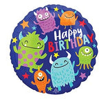 Happy Little Monster Foil Balloon 18 IN Round