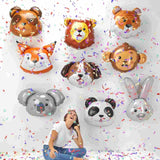 Set of 9 Animal head balloons