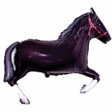 Black Horse Balloon with white feet