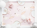 swan and ballerina paper banner partyware