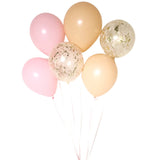 Blush pink with hand cut confetti balloon bouquet