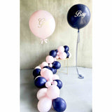 Gender Reveal Garland Kit | Matte Navy Blue and Chalk Pink