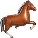 Brown Horse Balloon with white feer