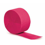 Fuchsia Hot Pink Crepe Paper Streamer Decorations