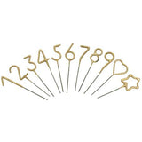 Sparklers l Gold Number Candles 4 IN