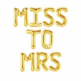 Miss to Mrs Balloon Banner | Gold | Rose Gold | Silver | Pink | Blue