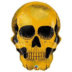 Golden skull foil halloween balloon