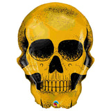 Golden skull foil halloween balloon