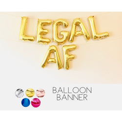 Legal AF Foil Number Balloons l Silver l Gold l Rose Gold l Pink l Blue