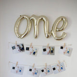 One Script Balloon | White Gold