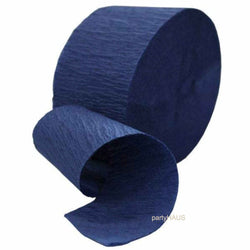 Navy Blue Crepe Streamer 81' & 1-3/4" Midnight Blue roll