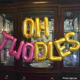 OH TWODLES Balloon Banner Kit | Silver | Gold | Rose Gold | Pink | Blue