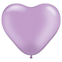 pearl lilac purple 6 inch latex heart balloons package 10