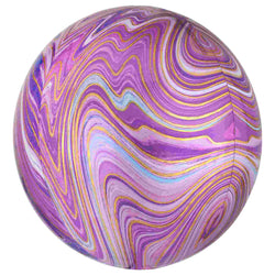 Purple Marblez Marble Swirl Orbz Sphere Balloon