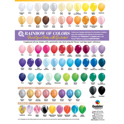 Qualatex Latex Balloons 11 INCH in 86 colors solid, chrome and agate