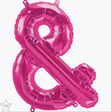 Pink Ampersand Balloons l Small 13.5IN (32cm)