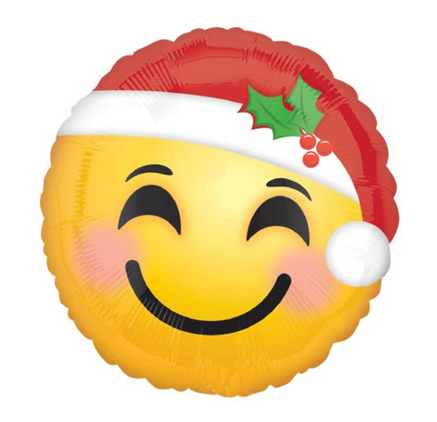 Santa Emoji Balloon 18 IN