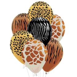 Set of 8 Animal Print Balloon Bouquet