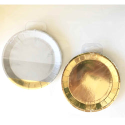 Appetizer Paper Plates | Modern Metallics Silver and Gold