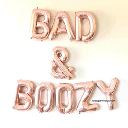 Bad and boozy balloons in rose gold