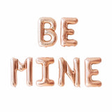 rose gold be mine balloon letters