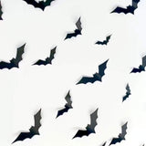 Black Paper Bat Decorations | Set 24